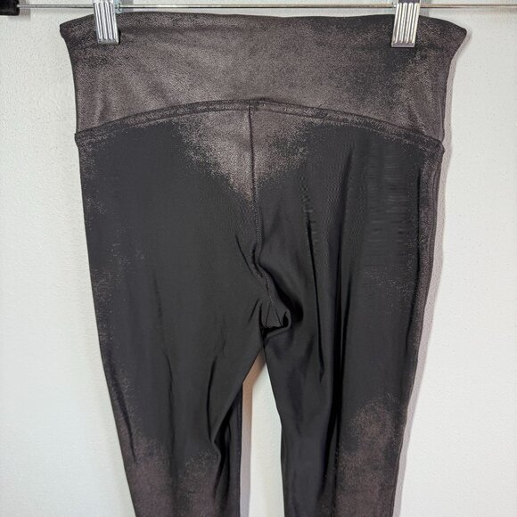 Spanx Womens Faux Ombre Leather Leggings Small Black Compression High Waist - Picture 6 of 8